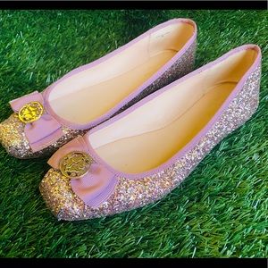 Kate Spade Fontana Pink Glitter Ballet Flats